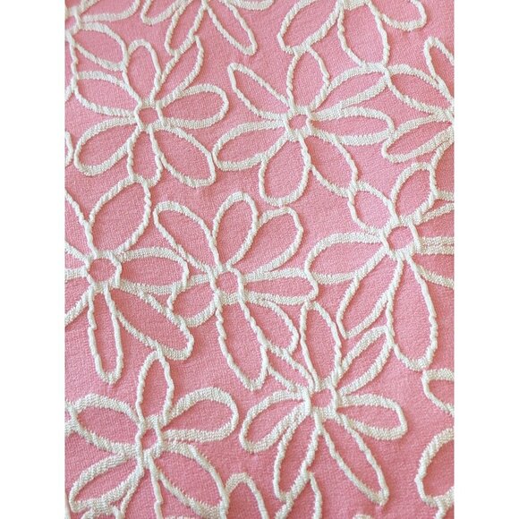 Womens Swim Dress Medium Pink Textured Floral One Piece Swimsuit Bejeweled Strap - Picture 4 of 5